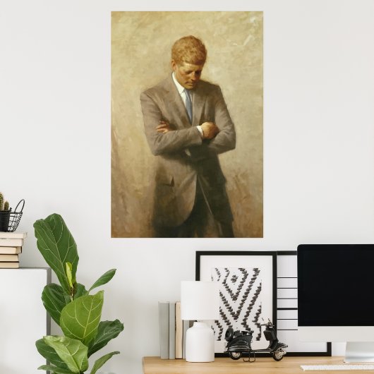 John F. Kennedy Painting Poster (Heimbüro)