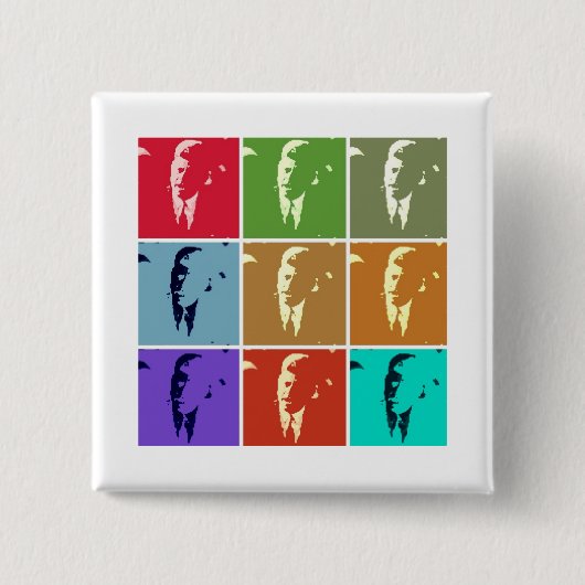 John F Kennedy Pop Art Button (Vorderseite)