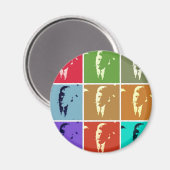 John F Kennedy Pop Art Magnet (Vorderseite/Rückseite)