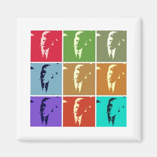 John F Kennedy Pop Art Magnet (Vorne)