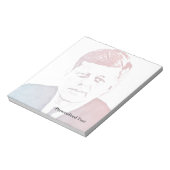 John F. Kennedy Pop Art Portrait Notizblock (Rotiert)