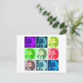 John F Kennedy Pop Art Postkarte (Stehend Vorderseite)