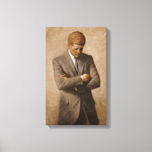 John F. Kennedy Portrait Leinwanddruck (Vorderseite)