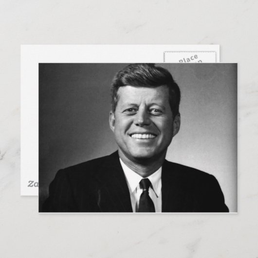 John F. Kennedy Postkarte (Vorne/Hinten)