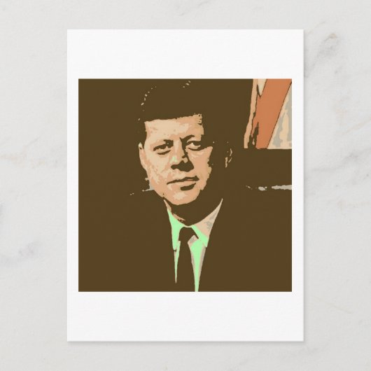 John F Kennedy Postkarte (Vorderseite)