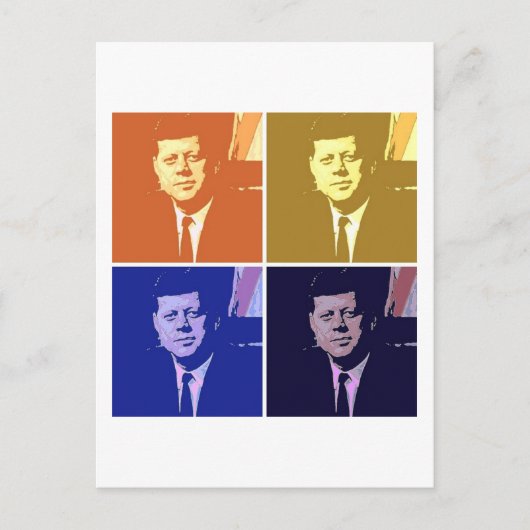 John F Kennedy Postkarte (Vorderseite)