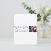 John F Kennedy Postkarte (Stehend Vorderseite)