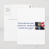 John F Kennedy Postkarte (Vorne/Hinten)