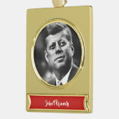 John F Kennedy Präsident Banner-Ornament Gold (Links)