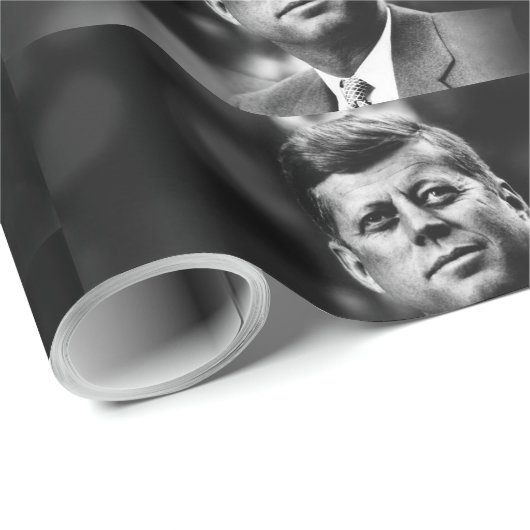 John F Kennedy Präsident Geschenkpapier (Rolleneckpunkt)