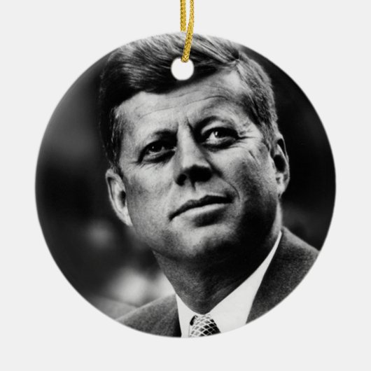 John F Kennedy Präsident Keramik Ornament (Vorne)