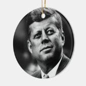 John F Kennedy Präsident Keramik Ornament (Links)