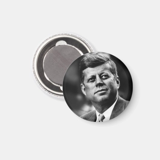 John F Kennedy Präsident Magnet (Vorderseite/Rückseite)