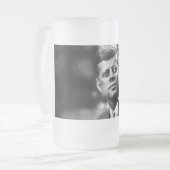 John F Kennedy Präsident Mattglas Bierglas (Vorderseite Links)