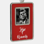 John F Kennedy Präsident Rahmen-Ornament Silber (Rechts)
