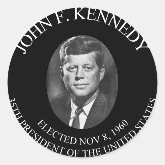 JOHN F. KENNEDY PRÄSIDENTSCHAFTLICHE MÜNZEN ...... RUNDER AUFKLEBER (Vorderseite)