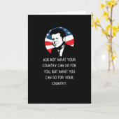 John F Kennedy Quote JFK Einweihung 2021 Geschenk Karte (Gelbe Blume)