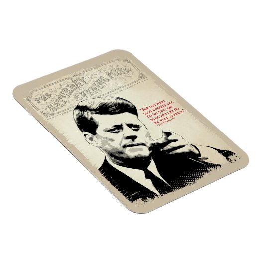 John F. Kennedy Quote Magnet (Rechte Seite)