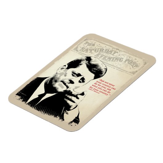 John F. Kennedy Quote Magnet (Linke Seite)