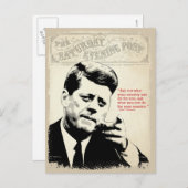 John F. Kennedy Quote Postkarte (Vorne/Hinten)