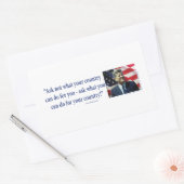 John F Kennedy Rechteckiger Aufkleber (Umschlag)