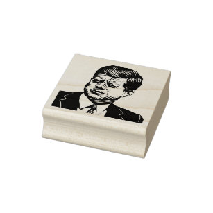 John F Kennedy Rubber Briefmarke Gummistempel