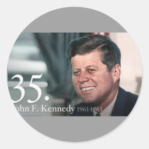 John F Kennedy Runder Aufkleber