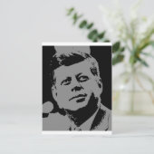 John F. Kennedy Silhouette Postkarte (Stehend Vorderseite)