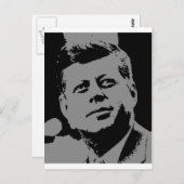 John F. Kennedy Silhouette Postkarte (Vorne/Hinten)