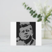 John F. Kennedy Silhouette Postkarte (Stehend Vorderseite)