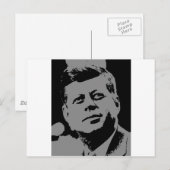 John F. Kennedy Silhouette Postkarte (Vorne/Hinten)