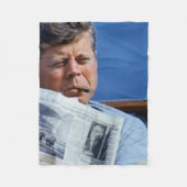 John F Kennedy Srauking Fleecedecke (Vorderseite)