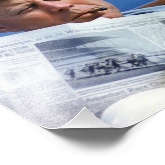 John F Kennedy Srauking Fotodruck (Ecke)