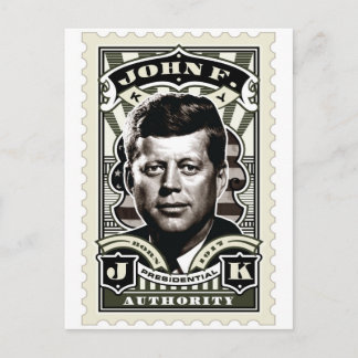 John F. Kennedy Vintage-Briefmarkenkunst Postkarte
