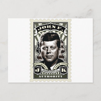 John F. Kennedy Vintage-Briefmarkenkunst Postkarte