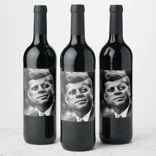 John F Kennedy Weinetikett (Flaschen)