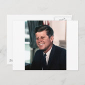 John F. Kennedy White House - Farbportrait Postkarte (Vorne/Hinten)