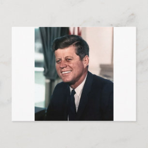 John F. Kennedy White House - Farbportrait Postkarte