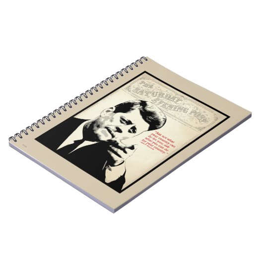 John F. Kennedy-Zitat Notizblock (Linke Seite)