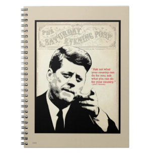 John F. Kennedy-Zitat Notizblock