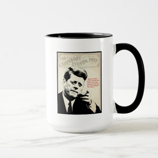 John F. Kennedy-Zitat Tasse (Rechts)