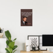 John F. Kennedy Zitat über friedliche Revolution Poster (Heimbüro)