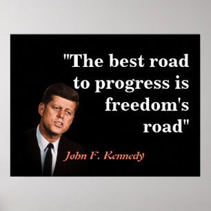 John F. Kennedy-Zitat zur Freiheit Poster