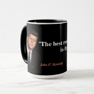 John F. Kennedy-Zitat zur Freiheit Tasse