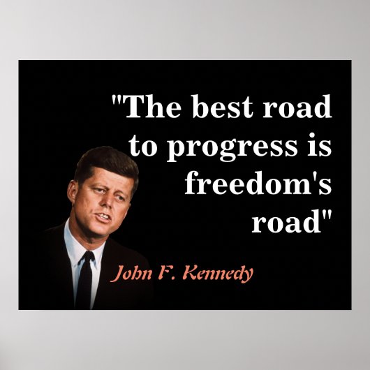 John F. Kennedy zitiert zur Freiheit Poster (Vorne)