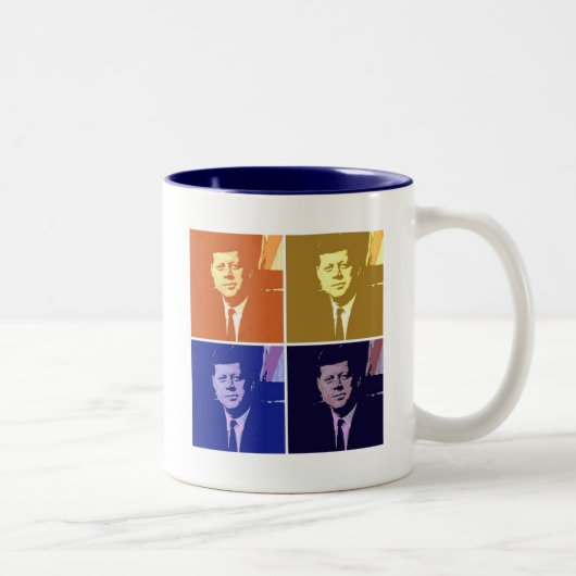 John F Kennedy Zweifarbige Tasse (Rechts)