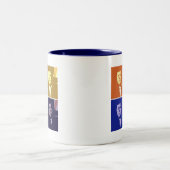 John F Kennedy Zweifarbige Tasse (Mittel)