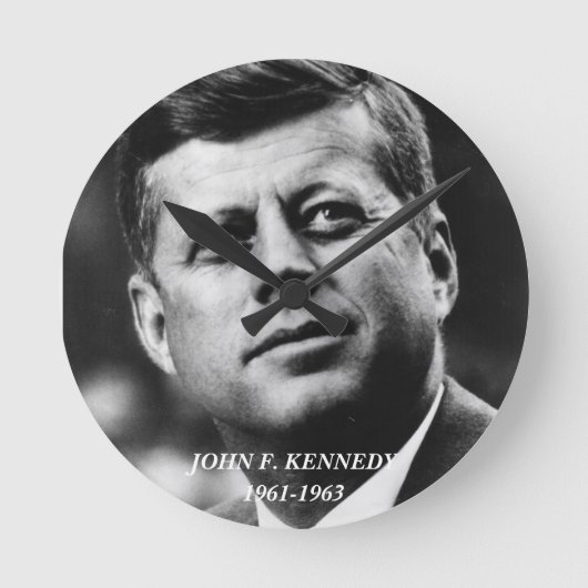 John- F. Kennedyuhr Runde Wanduhr (Vorderseite)