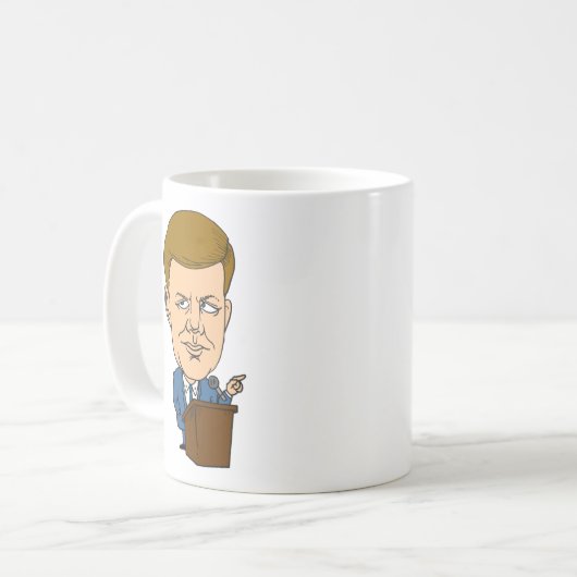 John- F. Kennedyzitat-Tasse Kaffeetasse (Vorderseite Links)