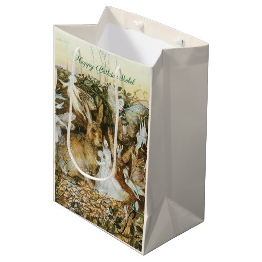 John Fitzgerald Fantasy Fine Art Fairy Mittlere Geschenktüte (Vorderseite Schrägansicht)